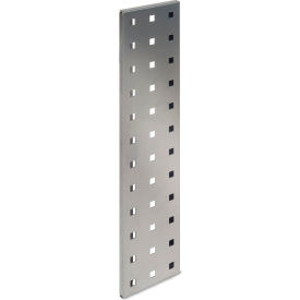 Square Hole Pegboard Strip, 18"Wx4.5"H, Silver Epoxy