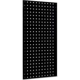 18"W x 36"H Black Epoxy, 18 Gauge Steel Square Hole Pegboards w/ Mounting Hardware