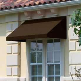 Window/Entry Awning 4' 4-1/2"W x 2' 6"D x 1' 4"H Brown