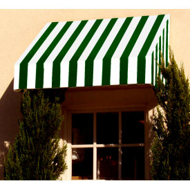 Window/Entry Awning 4' 4-1/2" W x 3'D x 2'H Forest Green/White