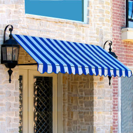 Window/Entry Awning 7' 4-1/2"W x 2' 6"D x 1' 4"H Bright Blue/White