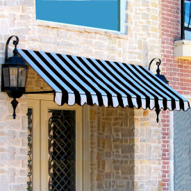 Window/Entry Awning 5' 4-1/2" W x 2'D x 2' 7"H Black/White