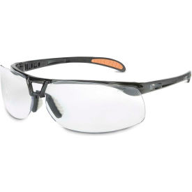Protege Safety Glasses, Black Frame, Clear HS Lens