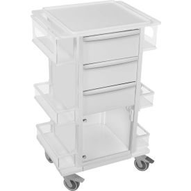 Advanced Tall All Purpose Medical Cart, 27"W x 21"D x 44"H, White