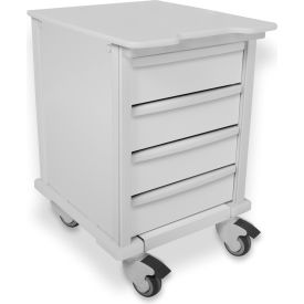 Element 07 Compact Medical Cart, 4 Drawers, 17"W x 20"D x 27"H, White