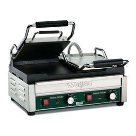 Panini Grill, Smooth Top & Bottom, 240V