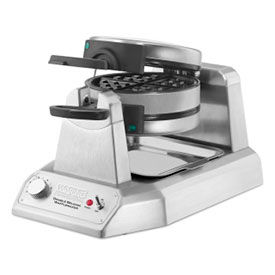 Heavy-Duty Double Vertical Belgian Waffle Maker - 120V, 1400 Watts