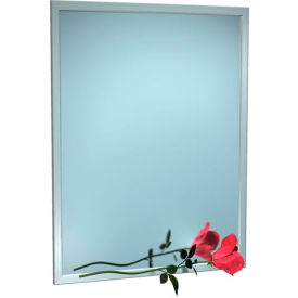 Stainless Steel Angle Frame Mirror - 18"Wx36"H