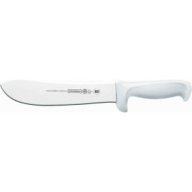 Butcher Knife, White Handle, 8"