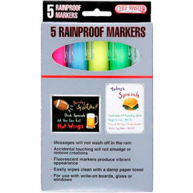Rain Proof Markers, Blue/Pink/White/Green/Yellow