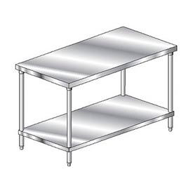 304 Stainless Steel Table, 72 x 36", Undershelf, 16 Gauge