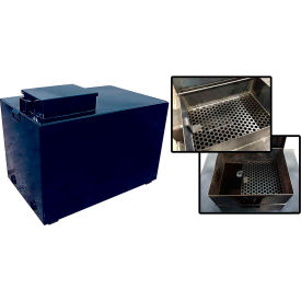 Enclosed Grease Tank, 215 Gallon Capacity, Heavy Duty 12 Gauge Steel, Locking Screen