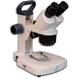 EM-23 Binocular Entry-Level Turret Stereo Rechargeable Microscope, 10X, 20X, 40X Mag.