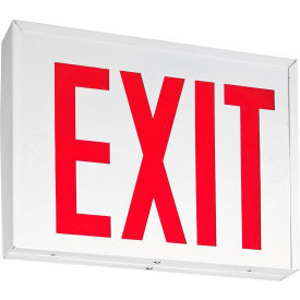 LED Steel Exit Sign, 2W, Single or Double Face with Battery, White