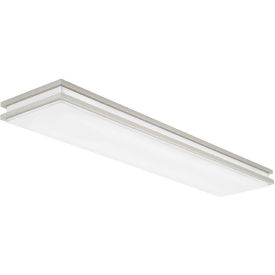 LED Saturn Linear Flush Mount, 35W, 4000CCT, Nickel
