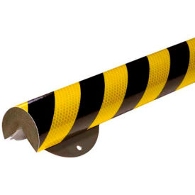 Corner Wall Protection Kit, 3.28', Reflective Black/Yellow