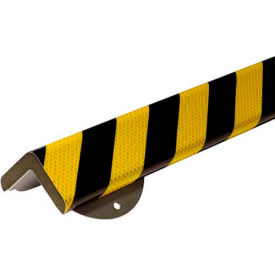 Corner Wall Protection Kit, 3.28', Reflective Black/Yellow