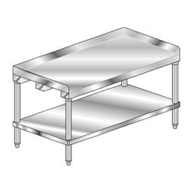 Equipment Stand W/ Backsplash, 16 Ga 430 Stainless Steel Top, 60"Wx30"D