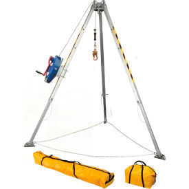 Adjustable 8' Aluminum Confined Space Tripod Kit w/ 3-way Retrieval SRL