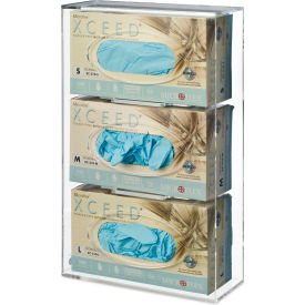 Triple Clear Acrylic Deluxe Glove Box Holder