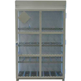 12 Capacity, 33 Lbs. Cylinders, Gas Cylinder Cage, 44"W x 30"D x 68"H, White
