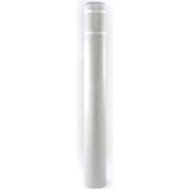 Bollard Cover, 7" Dia. x 52"H, Grey W/ White Tape, 7X52GYW
