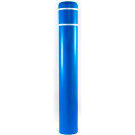 Post Guard Bollard Cover, 8 7/8" Diameter x 52" Height, Blue With White Tape, 8x52BLUW