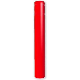 Bollard Cover, 7" Dia. x 52"H, Red Without Tape, 7X52RNT