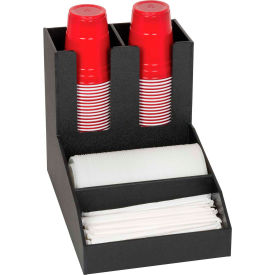 Dispense-Rite CLCO-2BT - Cup, Lid, Straw and Condiment Organizer, 4 Compartments, Countertop