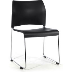 Stacking Chair - Plastic - Black