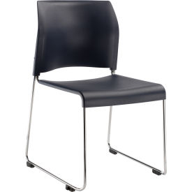 Stacking Chair - Plastic - Navy