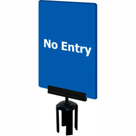 Acrylic Sign, "No Entry", 7"Wx11"H, Blue/White