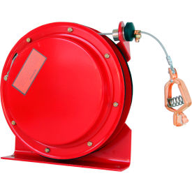 50' Heavy Duty Reel, Clear Coated Cable, Copper Alligator Clip, Red Enamel