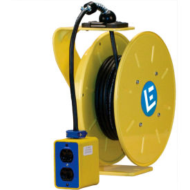 25Ft 12/3 SJOW Cable Cord Reel W/ 20A Quad Box
