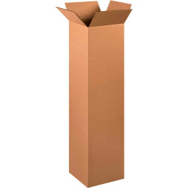 HD Double Wall Cardboard Corrugated Boxes, 12"L x 12"W x 48"H, Kraft