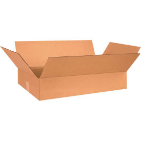 Flat Cardboard Corrugated Boxes, 26"L x 17"W x 5"H, Kraft
