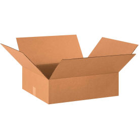 Flat Cardboard Corrugated Boxes, 20"L x 18"W x 4"H, Kraft