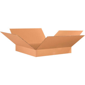 Flat Cardboard Corrugated Boxes, 26"L x 26"W x 4"H, Kraft