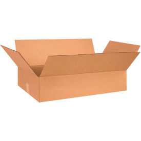 Flat Cardboard Corrugated Boxes, 28"L x 18"W x 6"H, Kraft