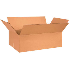 Flat Cardboard Corrugated Boxes, 28"L x 18"W x 8"H, Kraft