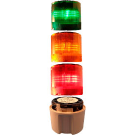 70mm Complete Light Stack, 120V LED, GRAY Term, G-A-R