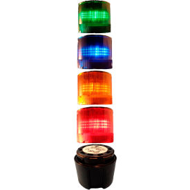 70mm Complete Light Stack, 24V LED, GRAY Term, G-B-A-R