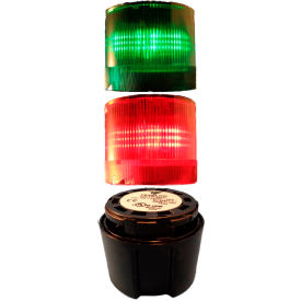 Springer Controls / Texelco 70mm Complete Light Stack, 120V LED, BLK Term, G-R