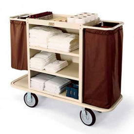 Steel Housekeeping Cart, Beige - 2104-BE