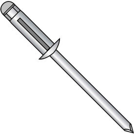 Aluminum Trebol Dome Head Rivet - 3/16 x .039 -0.118, Pkg of 2000