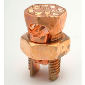 Split Bolt Connector for 2 Conductors Equal Run & Tap Range: 6 Sol.-2 Sol.