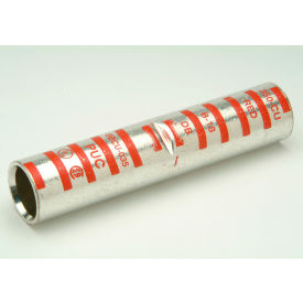 Copper Compression Crimp Splice, Long Barrel Tin Plated, 6 AWG, Blue