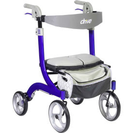 Nitro DLX Euro Style Walker Rollator, Sleek Blue