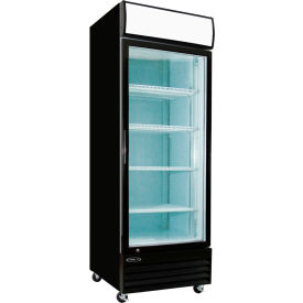 Refrigerated Merchandiser, 1 Glass Door, 23 Cu. Ft., Black, 81"H x 27"W, 115V
