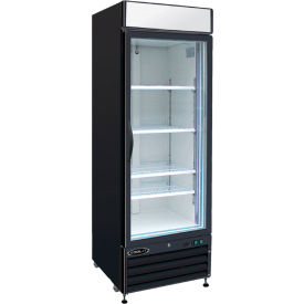 - Freezer Merchandiser, 23 Cu. Ft., 1 Glass Door, Black, 79-1/2"H x 26-1/5"W